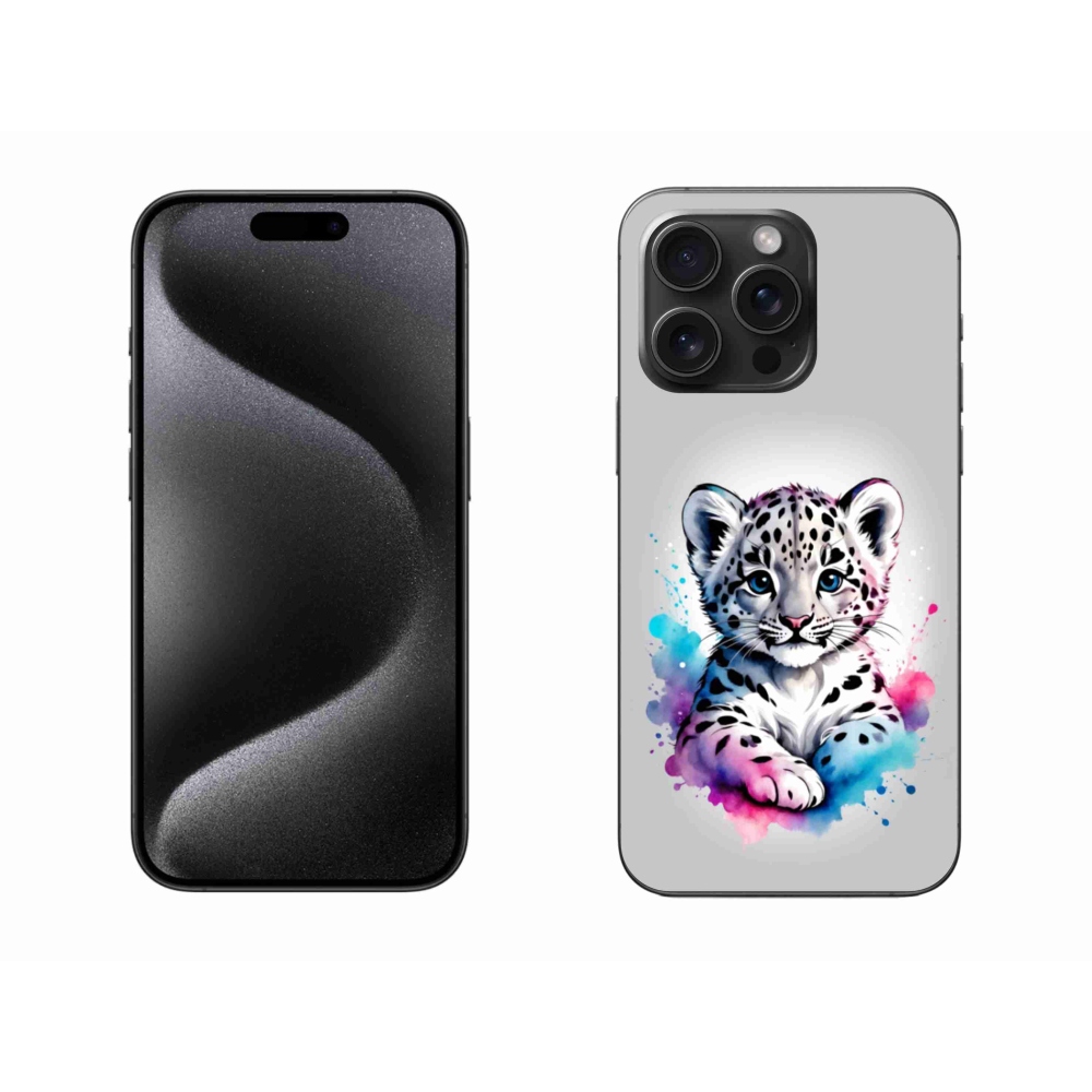 Gelový kryt mmCase na iPhone 15 Pro Max - levhartí mládě
