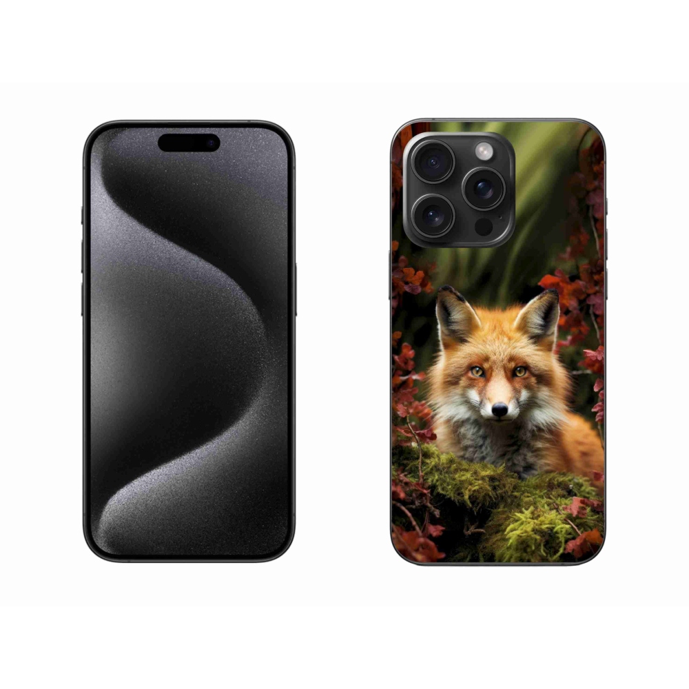 Gelový kryt mmCase na iPhone 15 Pro Max - liška v lese