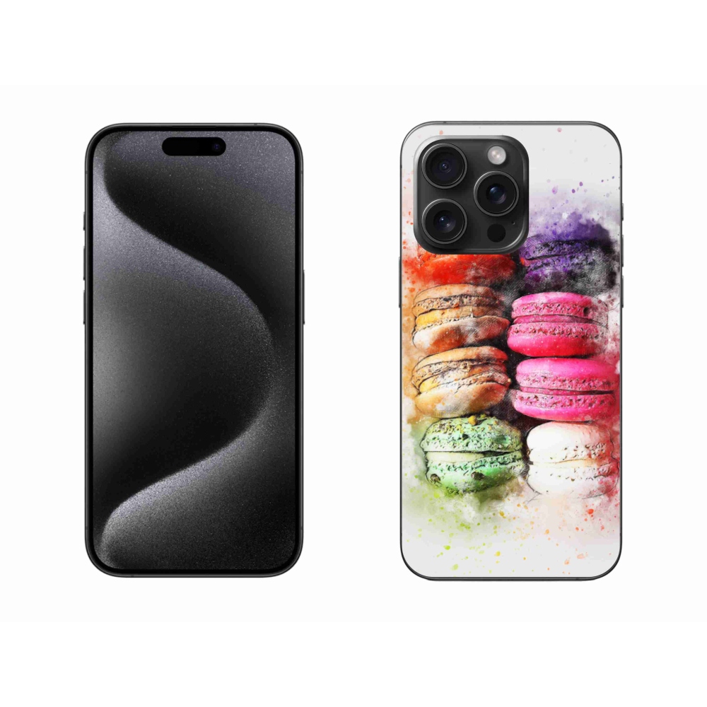 Gelový kryt mmCase na iPhone 15 Pro Max - makrónky