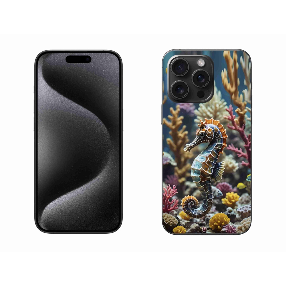 Gelový kryt mmCase na iPhone 15 Pro Max - mořský koník 2