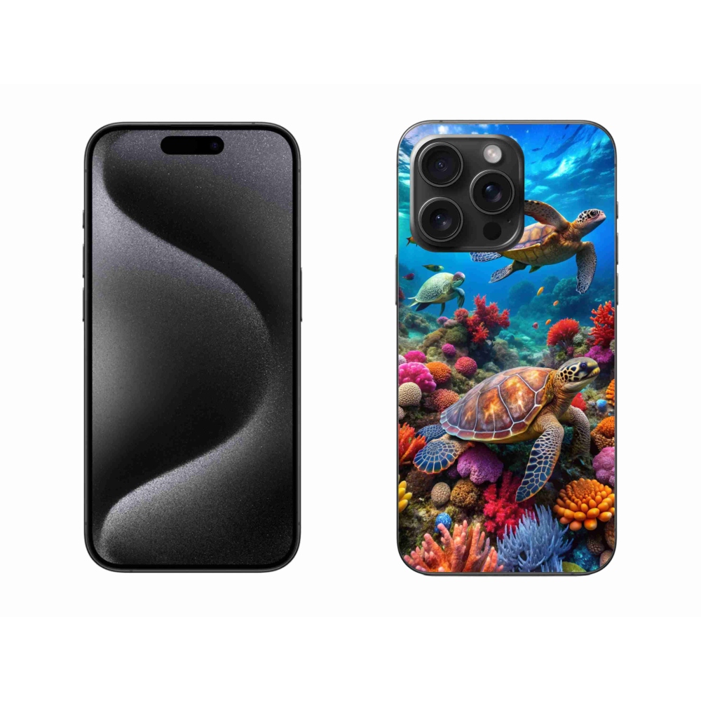 Gelový kryt mmCase na iPhone 15 Pro Max - mořský svět 2