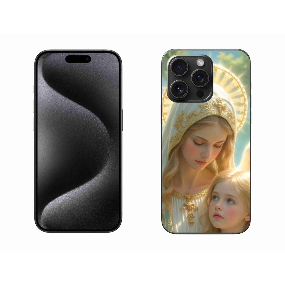 Gelový kryt mmCase na iPhone 15 Pro Max - náboženský motiv 2