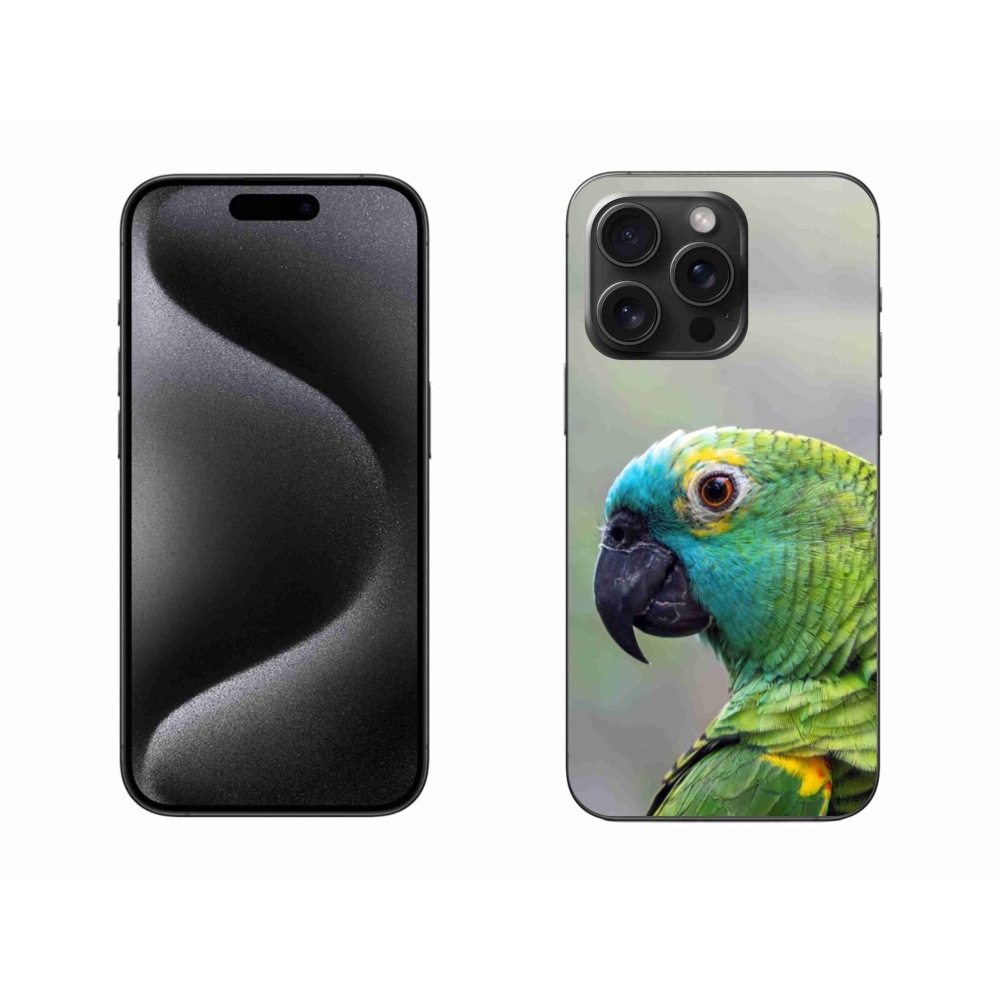 Gelový kryt mmCase na iPhone 15 Pro Max - papoušek amazoňan