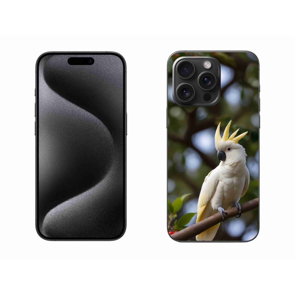 Gelový kryt mmCase na iPhone 15 Pro Max - papoušek kakadu 3