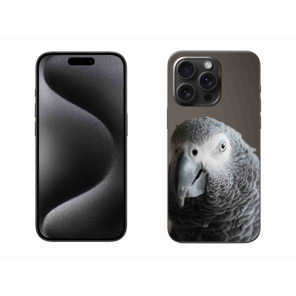 Gelový kryt mmCase na iPhone 15 Pro Max - papoušek žako 2