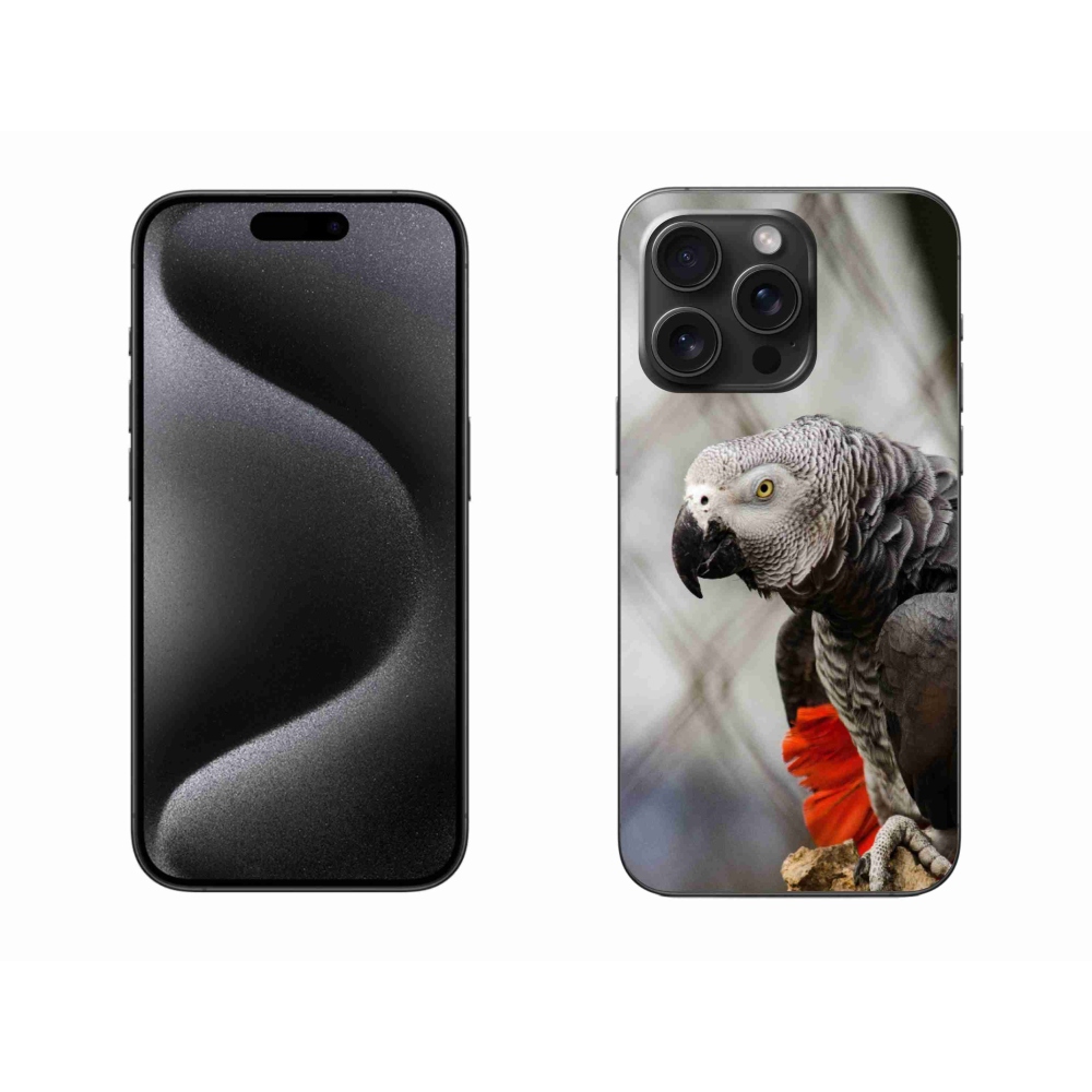 Gelový kryt mmCase na iPhone 15 Pro Max - papoušek žako 3