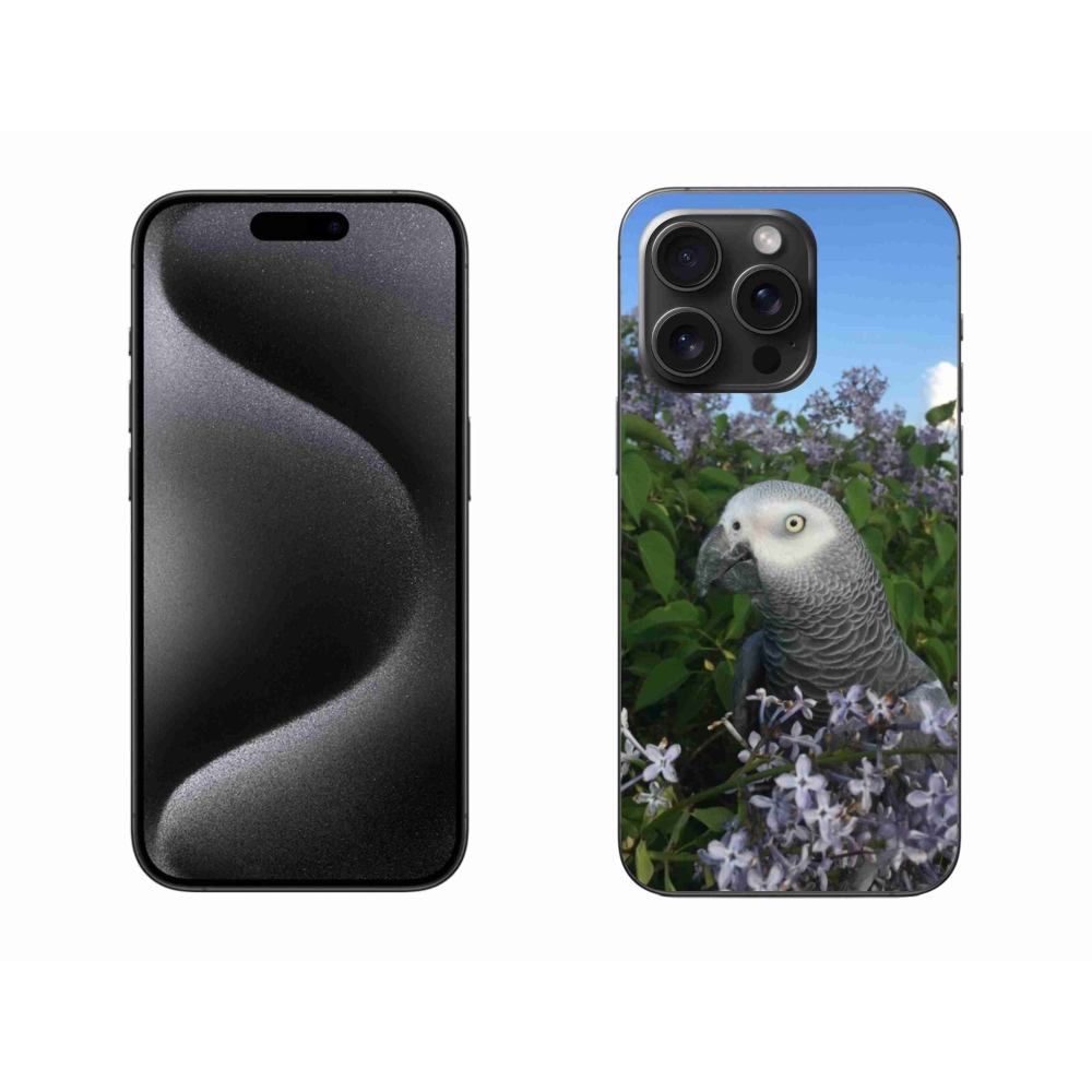 Gelový kryt mmCase na iPhone 15 Pro Max - papoušek žako