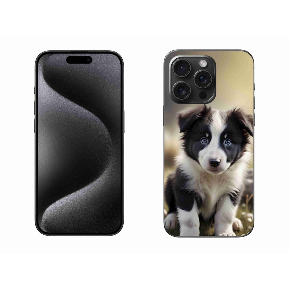 Gelový kryt mmCase na iPhone 15 Pro Max - roztomilá border kolie