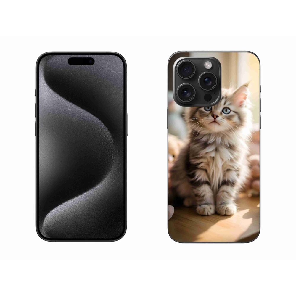 Gelový kryt mmCase na iPhone 15 Pro Max - roztomilé kotě 10