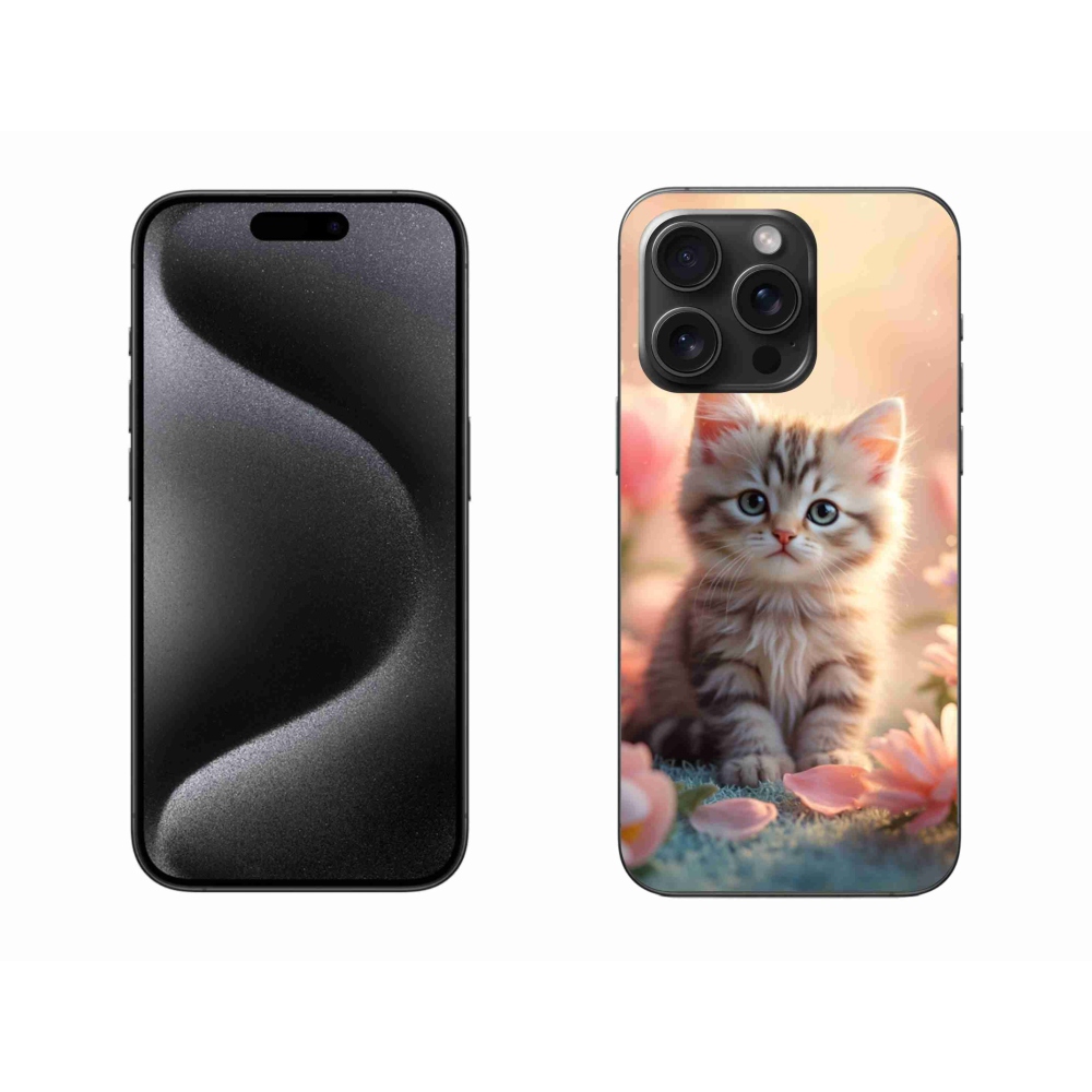 Gelový kryt mmCase na iPhone 15 Pro Max - roztomilé kotě 8