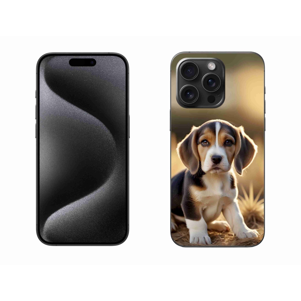 Gelový kryt mmCase na iPhone 15 Pro Max - roztomilý bígl