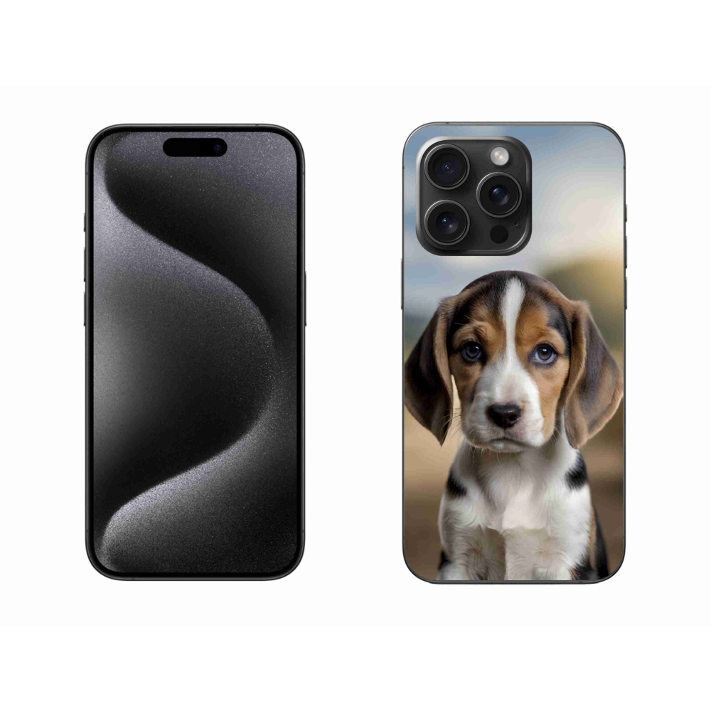Gelový kryt mmCase na iPhone 15 Pro Max - roztomilý bígl