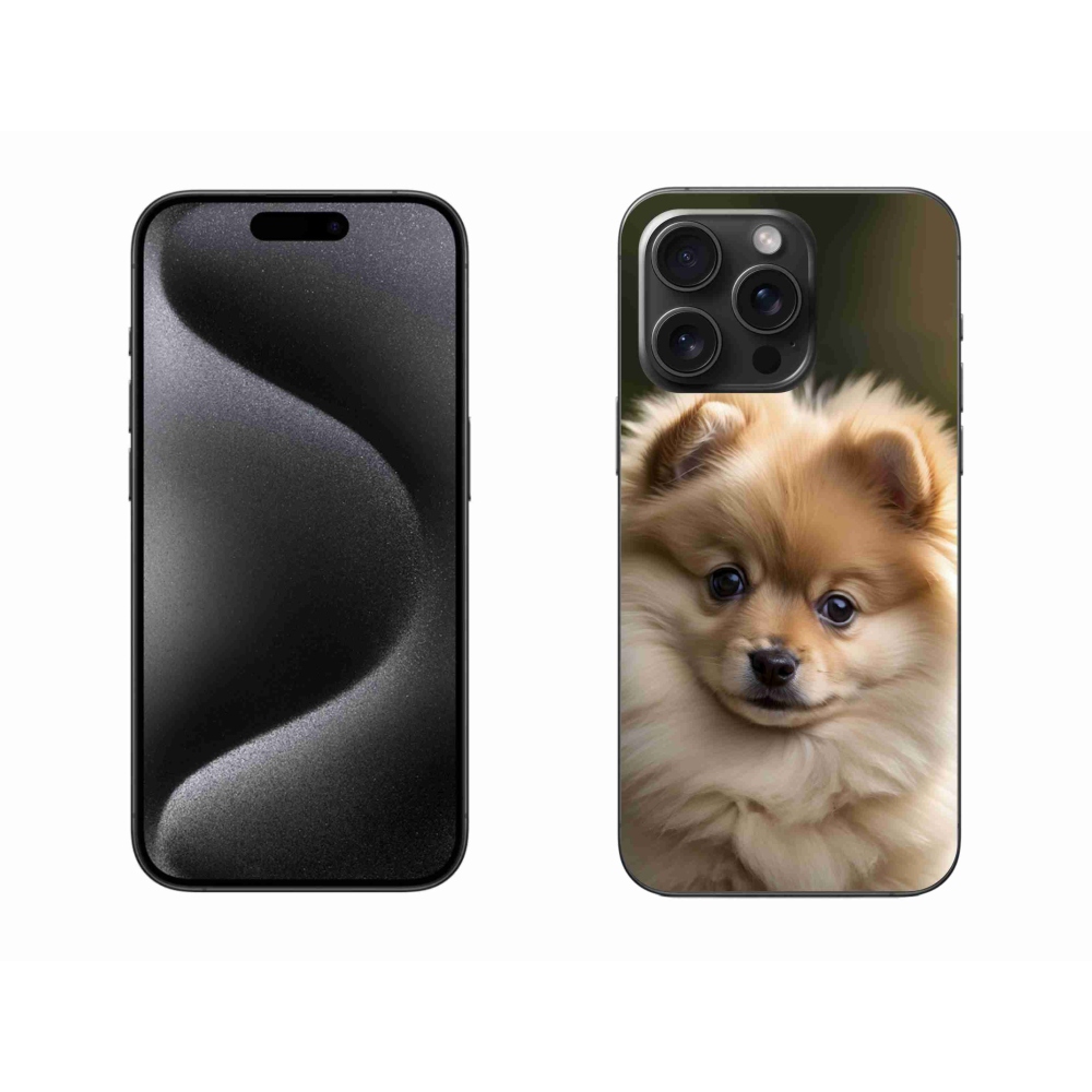 Gelový kryt mmCase na iPhone 15 Pro Max - roztomilý pomeranian 2