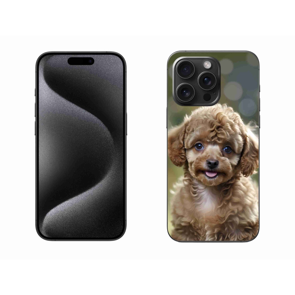 Gelový kryt mmCase na iPhone 15 Pro Max - roztomilý pudl