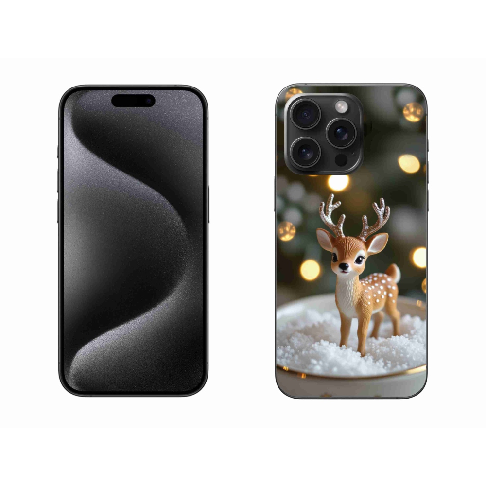 Gelový kryt mmCase na iPhone 15 Pro Max - roztomilý vánoční jelen