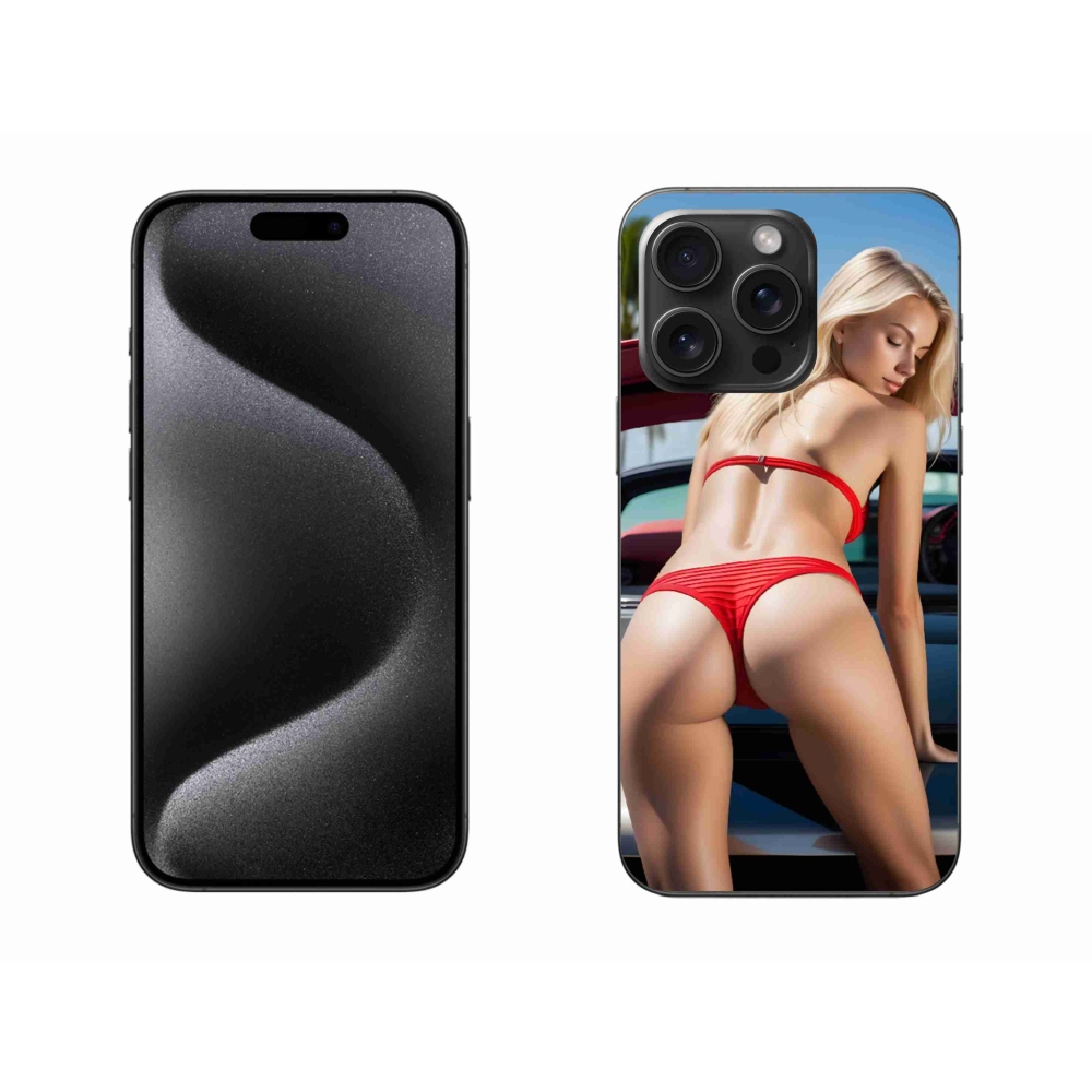 Gelový kryt mmCase na iPhone 15 Pro Max - sexy žena 2