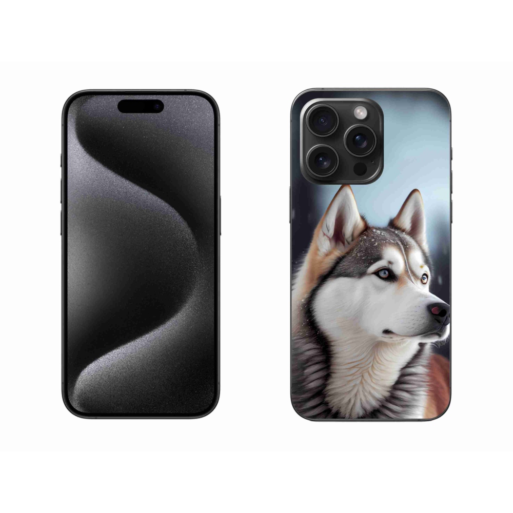 Gelový kryt mmCase na iPhone 15 Pro Max - sibiřský husky