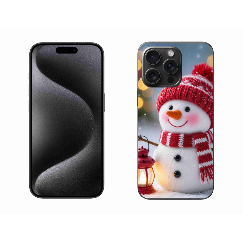 Gelový kryt mmCase na iPhone 15 Pro Max - sněhulák 2