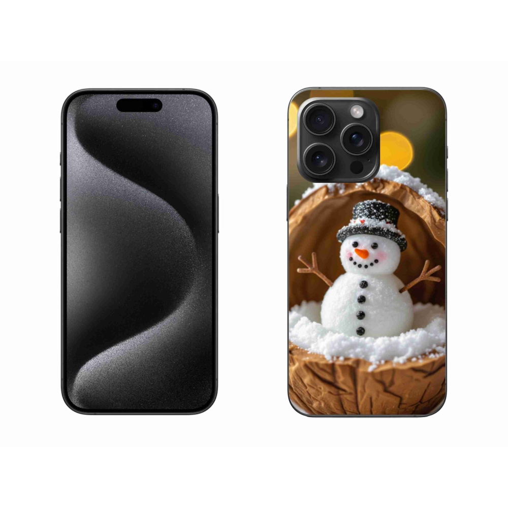 Gelový kryt mmCase na iPhone 15 Pro Max - sněhulák 4