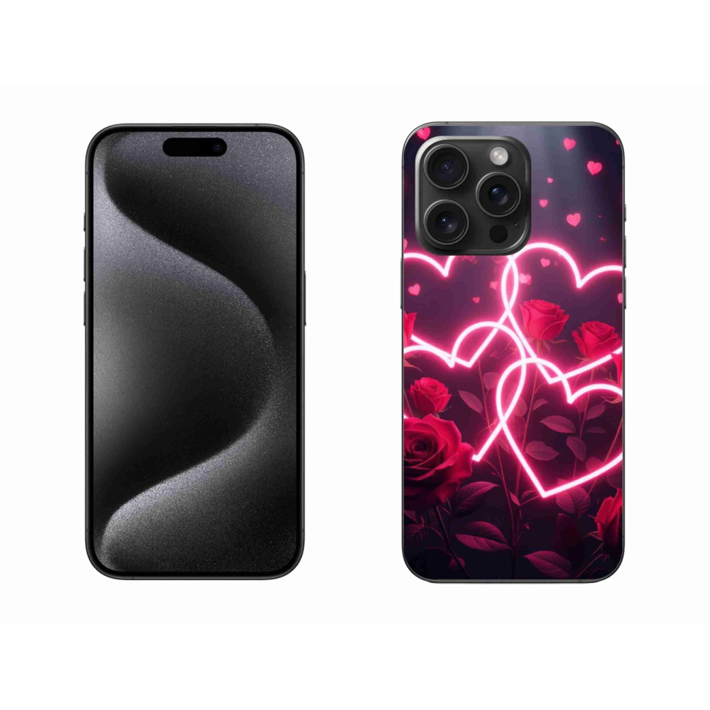 Gelový kryt mmCase na iPhone 15 Pro Max - srdce lásky