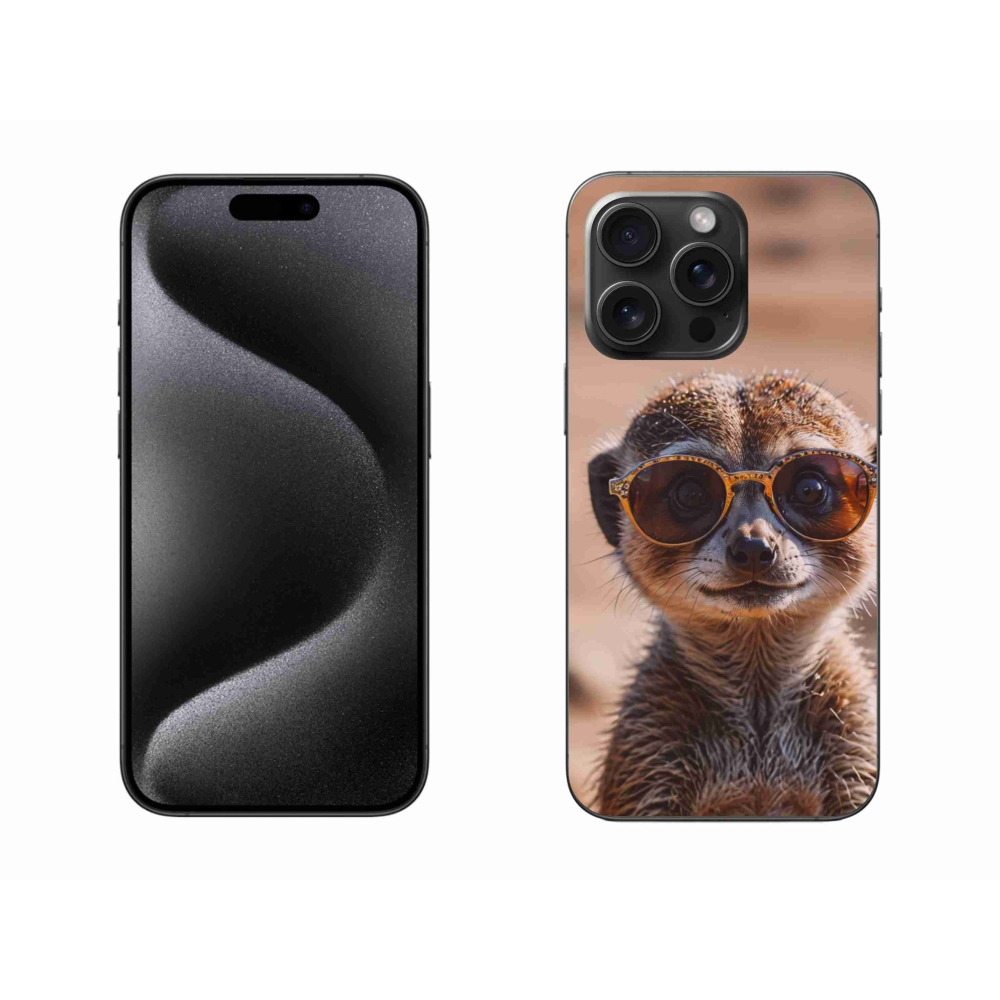 Gelový kryt mmCase na iPhone 15 Pro Max - stylová surikata