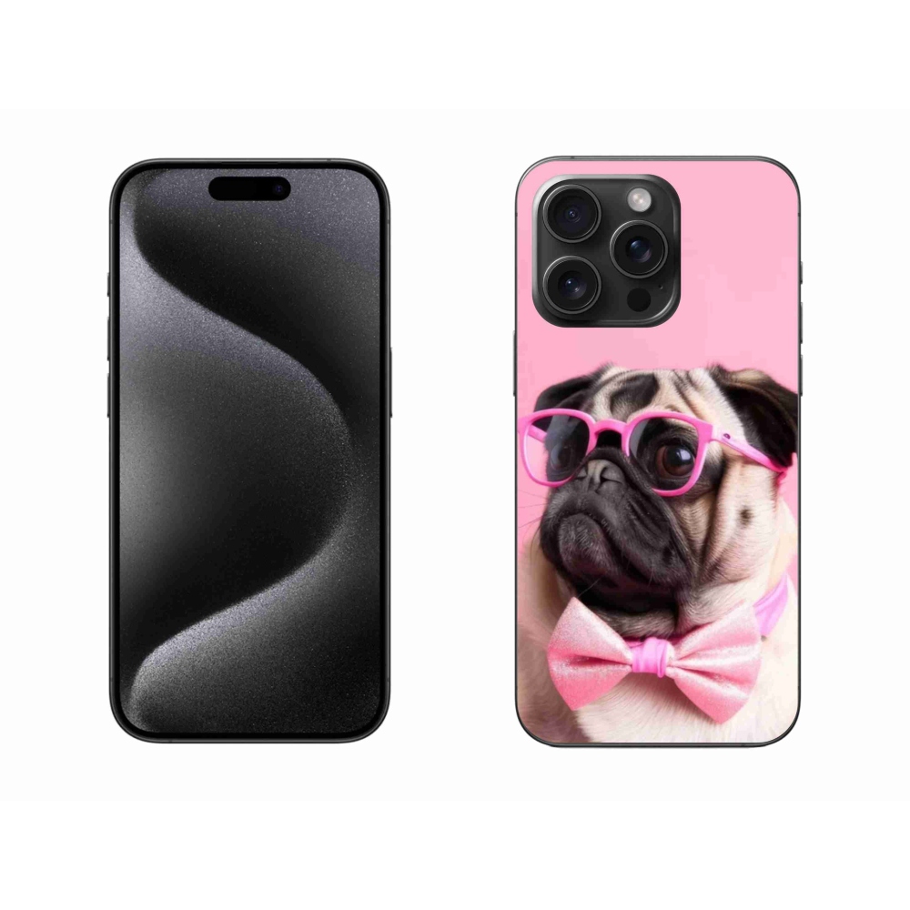 Gelový kryt mmCase na iPhone 15 Pro Max - stylový mops
