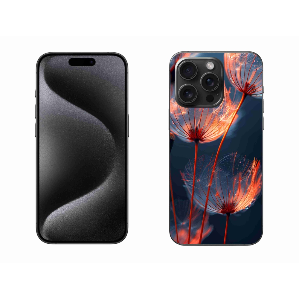 Gelový kryt mmCase na iPhone 15 Pro Max - světélkující chmýří