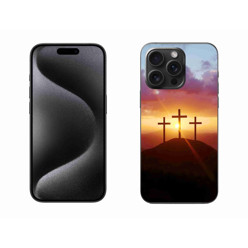 Gelový kryt mmCase na iPhone 15 Pro Max - tři kříže