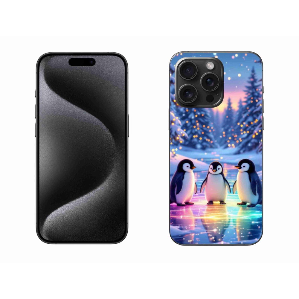 Gelový kryt mmCase na iPhone 15 Pro Max - tučnáci