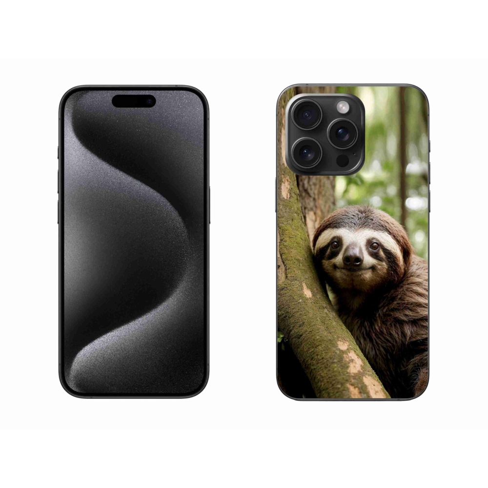 Gelový kryt mmCase na iPhone 15 Pro Max - usměvavý lenochod