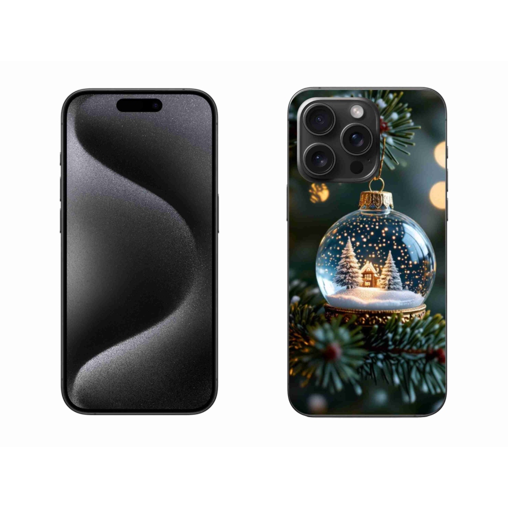 Gelový kryt mmCase na iPhone 15 Pro Max - vánoční koule 2