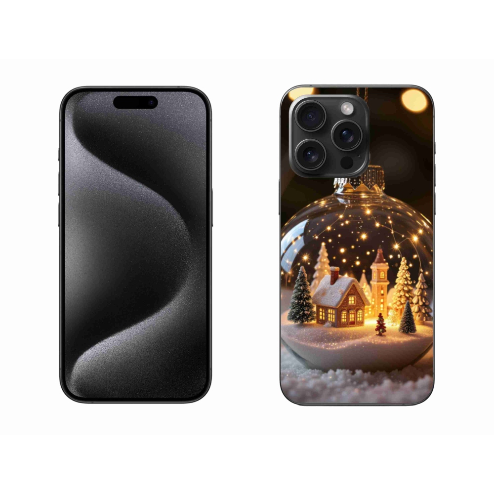 Gelový kryt mmCase na iPhone 15 Pro Max - vánoční koule 3