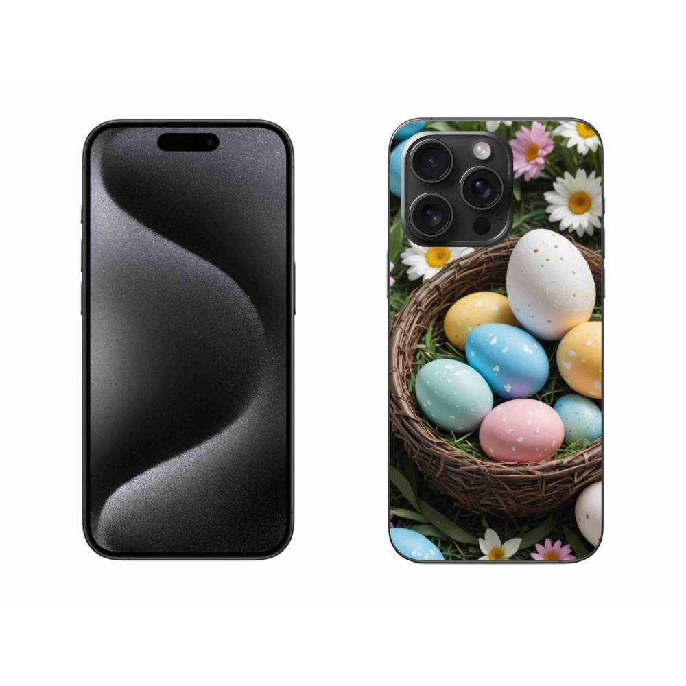 Gelový kryt mmCase na iPhone 15 Pro Max - velikonoční vajíčka 2