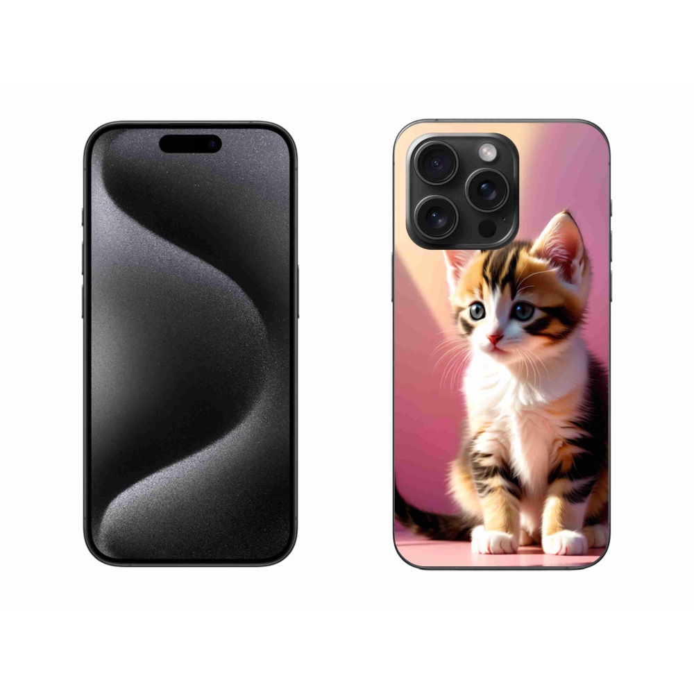 Gelový kryt mmCase na iPhone 15 Pro Max - zvědavé kotě 2