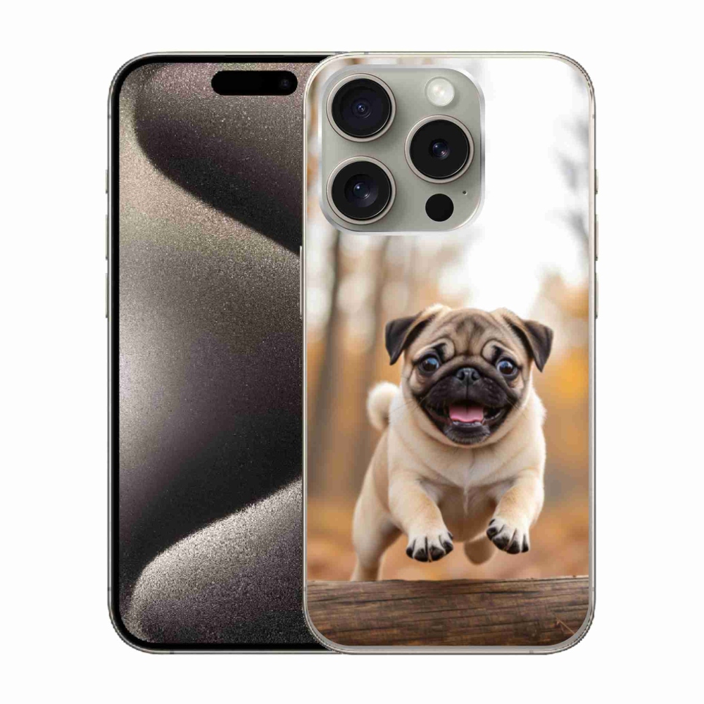 Gelový kryt mmCase na iPhone 15 Pro - mops 2