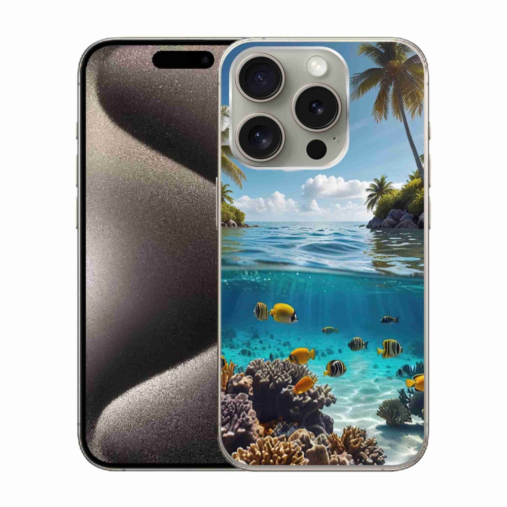Gelový kryt mmCase na iPhone 15 Pro - mořský svět 4