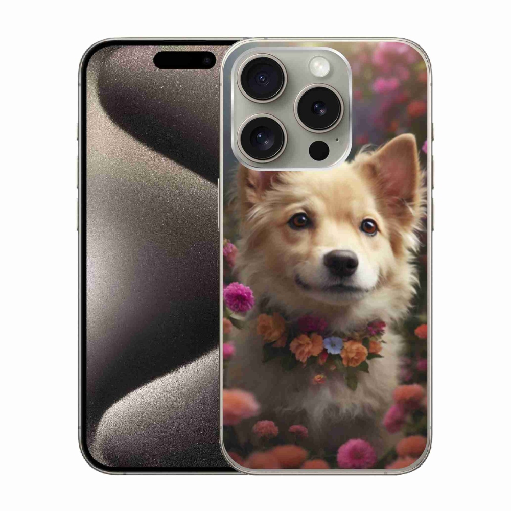 Gelový kryt mmCase na iPhone 15 Pro - německý špic