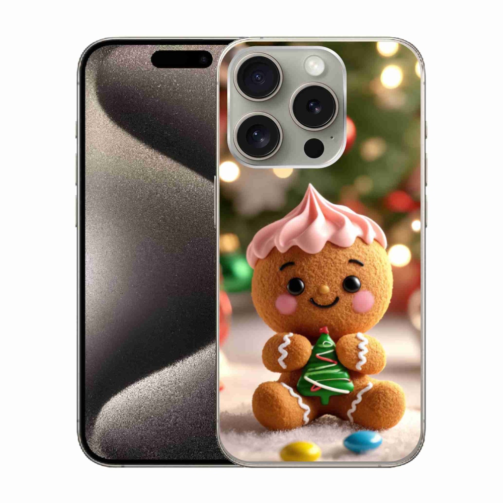 Gelový kryt mmCase na iPhone 15 Pro - perníček