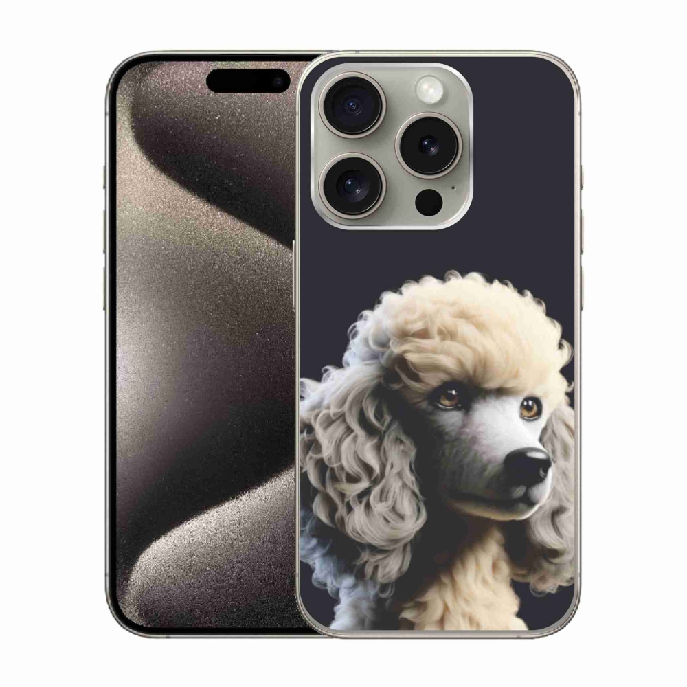 Gelový kryt mmCase na iPhone 15 Pro - pudl