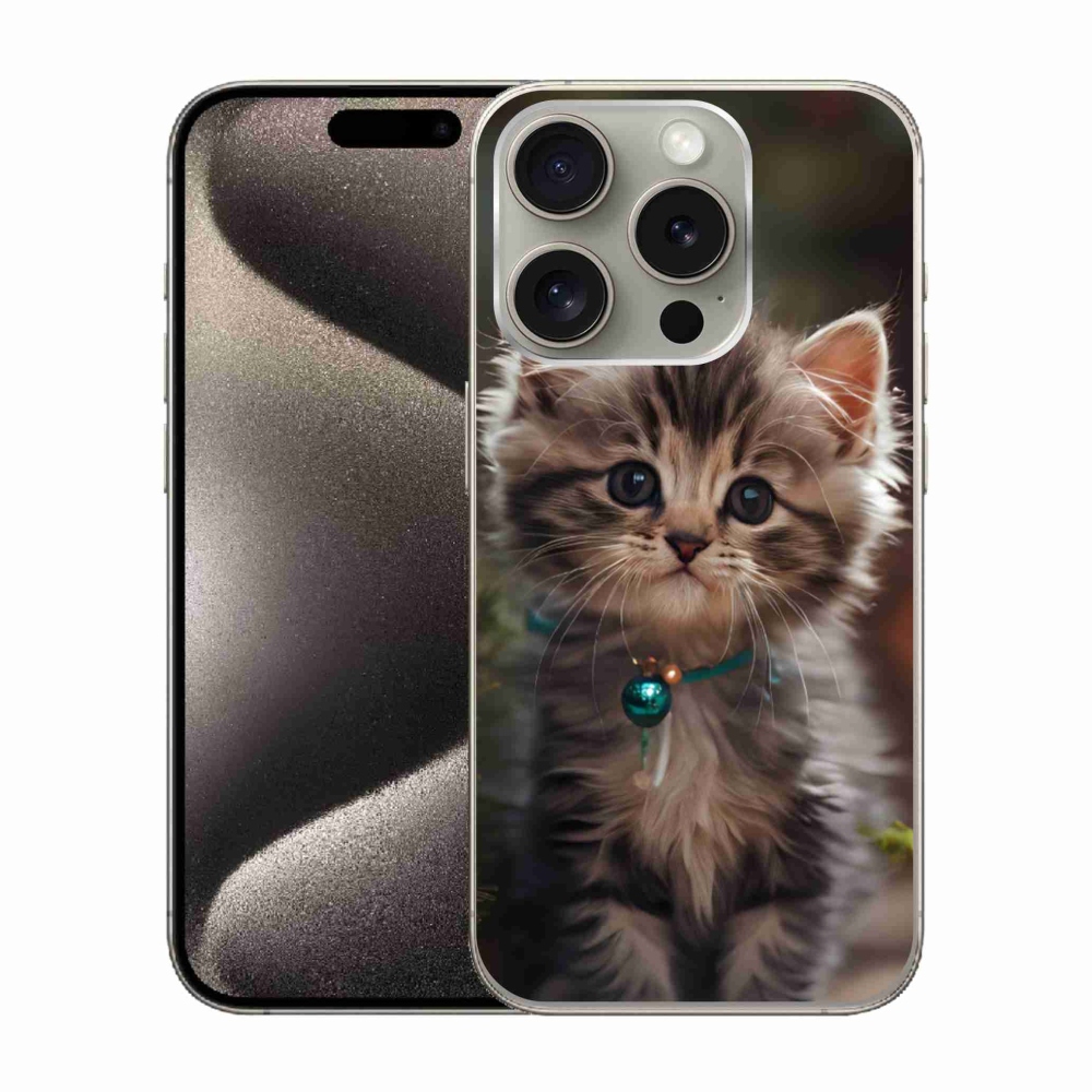 Gelový kryt mmCase na iPhone 15 Pro - roztomilé kotě 11