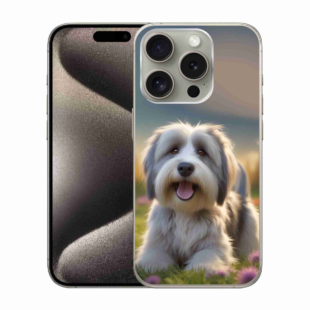 Gelový kryt mmCase na iPhone 15 Pro - roztomilý havanský psík