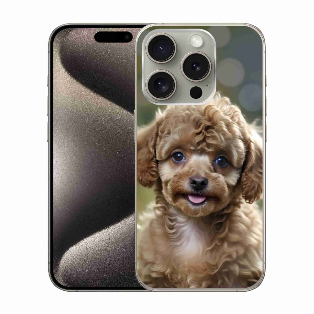 Gelový kryt mmCase na iPhone 15 Pro - roztomilý pudl