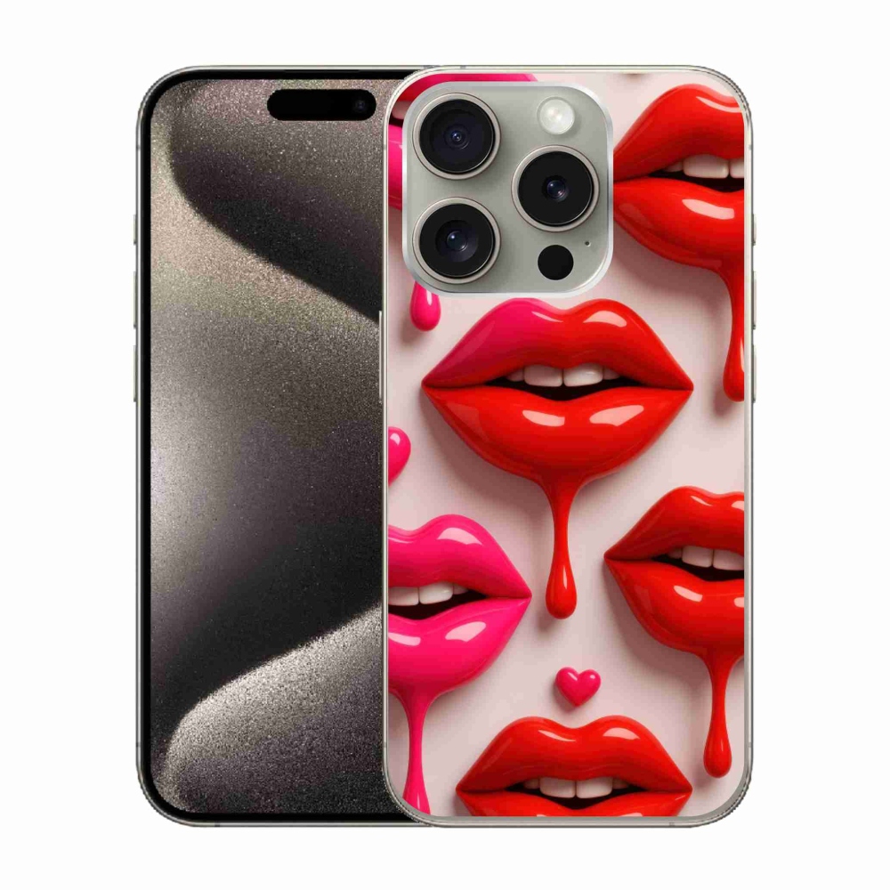 Gelový kryt mmCase na iPhone 15 Pro - rty 2
