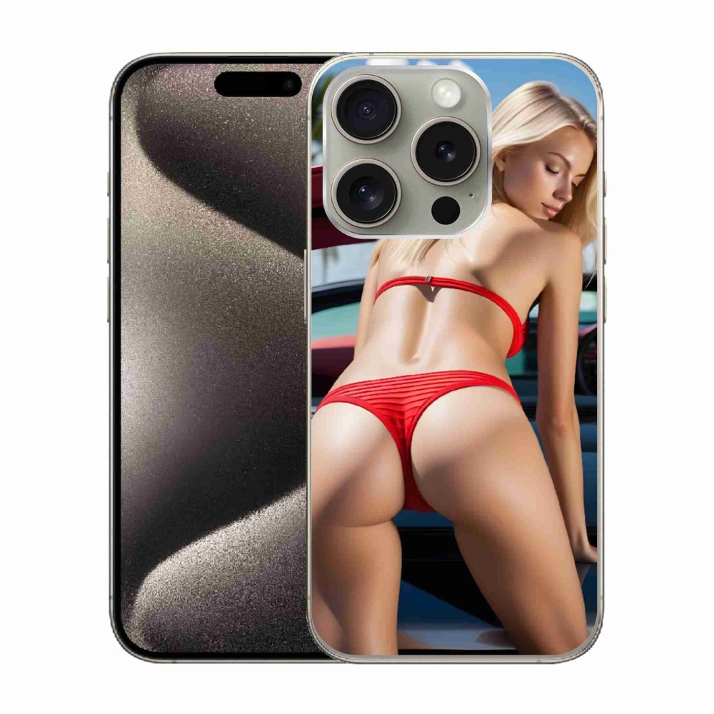 Gelový kryt mmCase na iPhone 15 Pro - sexy žena 2