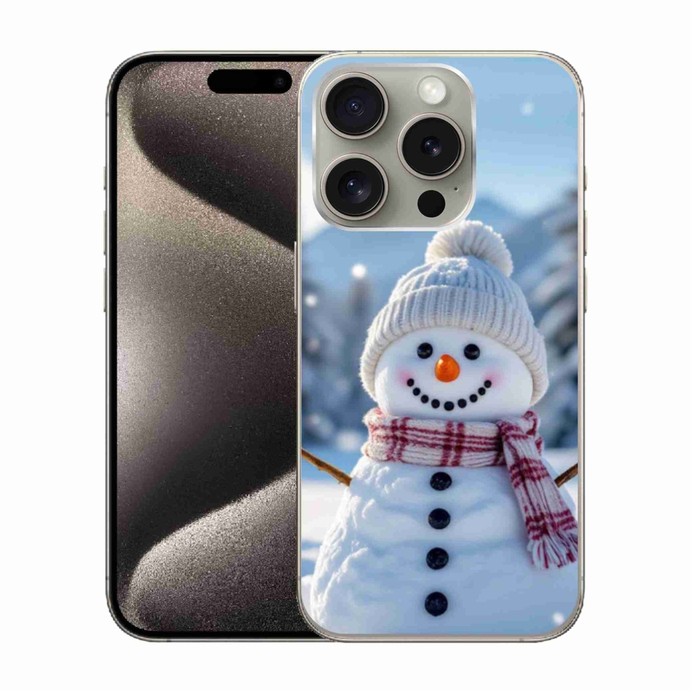 Gelový kryt mmCase na iPhone 15 Pro - sněhulák 3