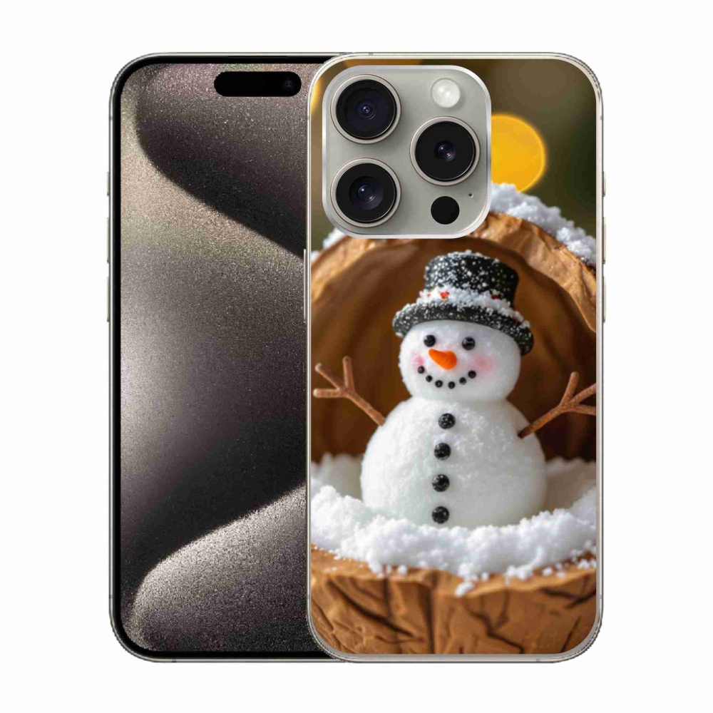 Gelový kryt mmCase na iPhone 15 Pro - sněhulák 4