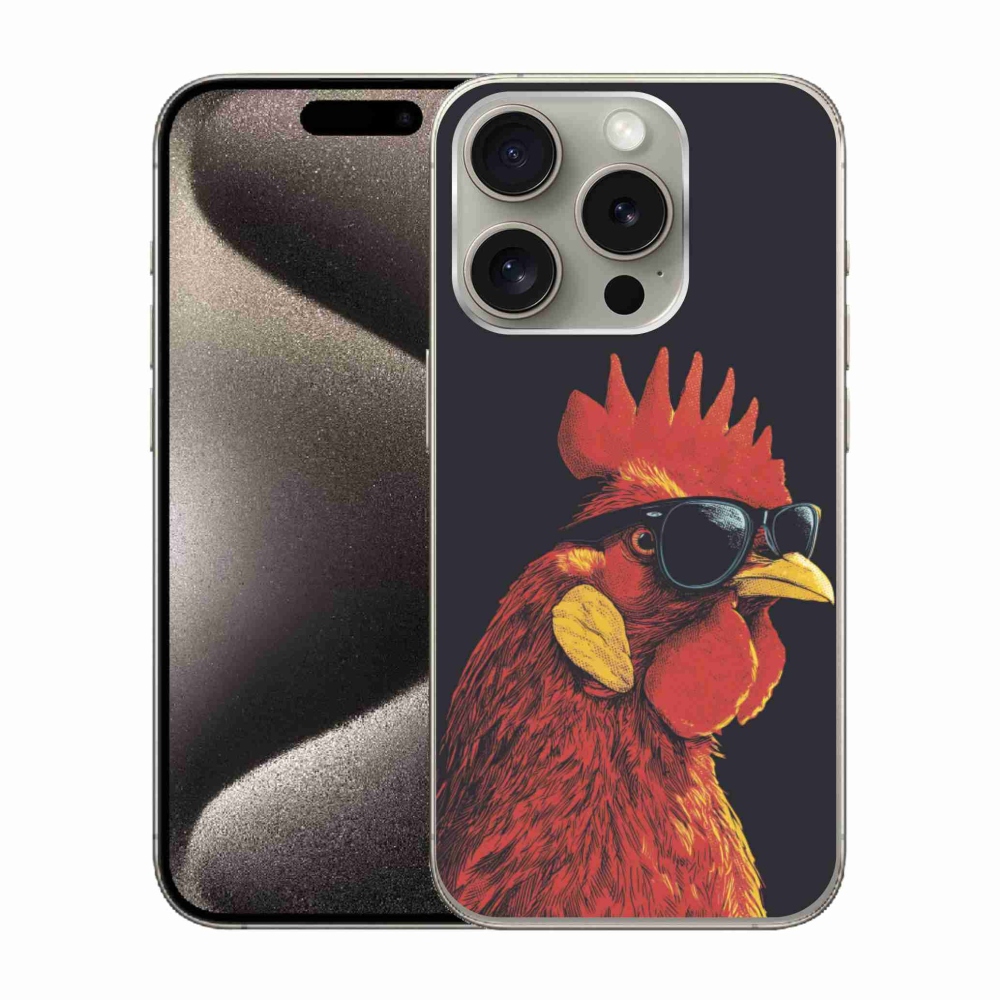 Gelový kryt mmCase na iPhone 15 Pro - stylový kohout