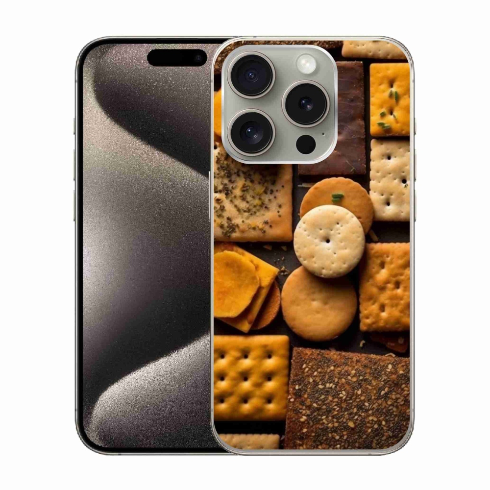 Gelový kryt mmCase na iPhone 15 Pro - sušenky