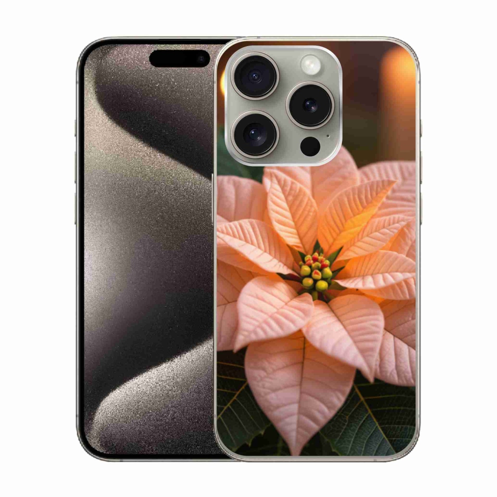 Gelový kryt mmCase na iPhone 15 Pro - vánoční hvězda