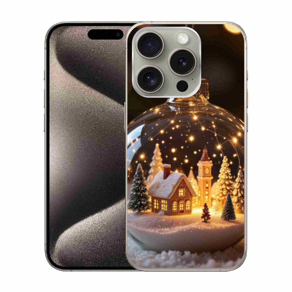 Gelový kryt mmCase na iPhone 15 Pro - vánoční koule 3